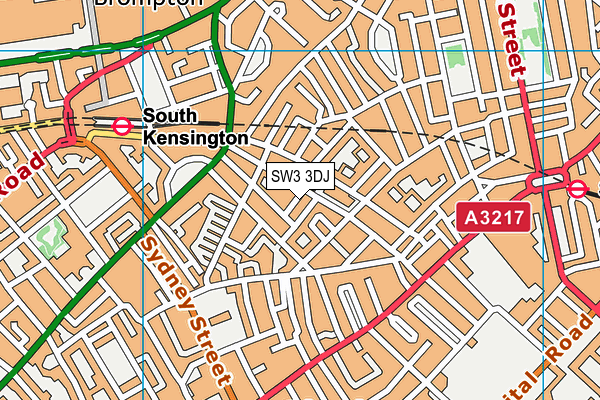 SW3 3DJ map - OS VectorMap District (Ordnance Survey)