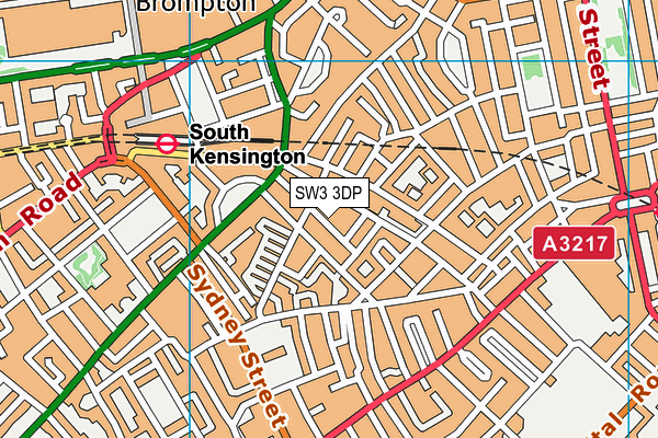 SW3 3DP map - OS VectorMap District (Ordnance Survey)