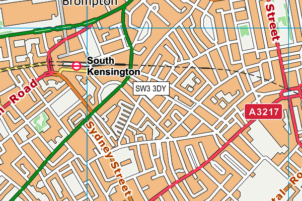 SW3 3DY map - OS VectorMap District (Ordnance Survey)