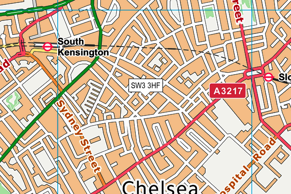 SW3 3HF map - OS VectorMap District (Ordnance Survey)