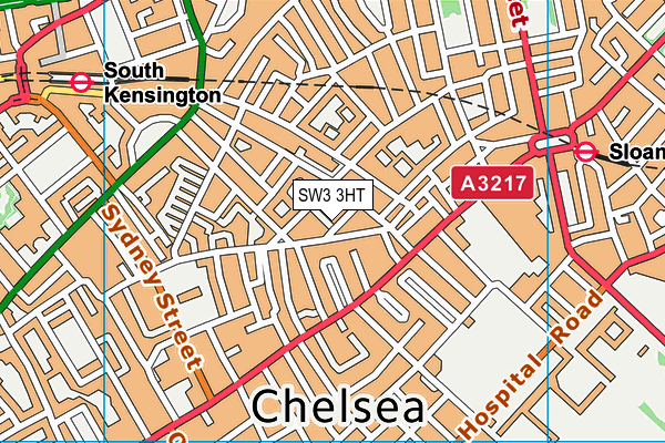 SW3 3HT map - OS VectorMap District (Ordnance Survey)