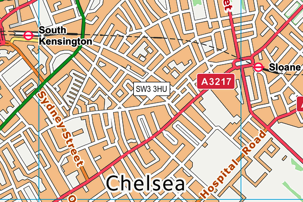 SW3 3HU map - OS VectorMap District (Ordnance Survey)