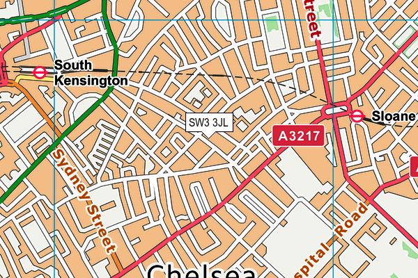 SW3 3JL map - OS VectorMap District (Ordnance Survey)