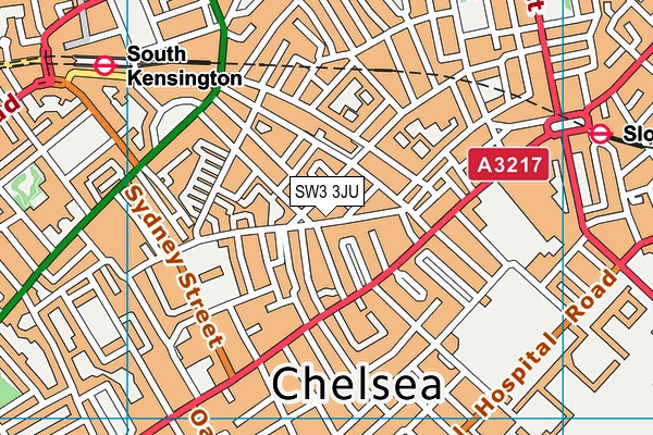 SW3 3JU map - OS VectorMap District (Ordnance Survey)