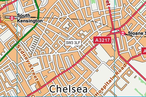 SW3 3LF map - OS VectorMap District (Ordnance Survey)