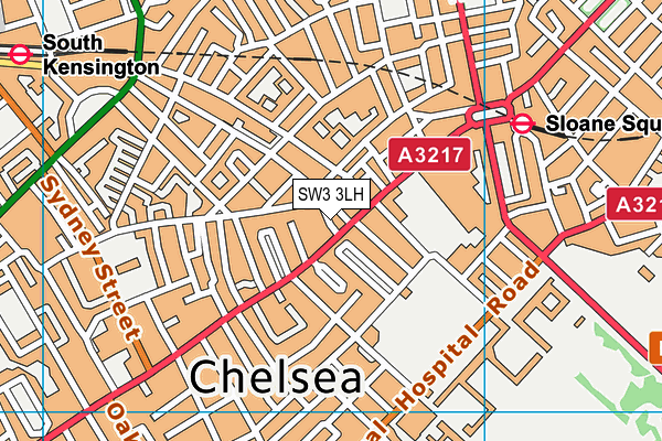 SW3 3LH map - OS VectorMap District (Ordnance Survey)