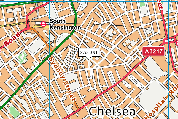 SW3 3NT map - OS VectorMap District (Ordnance Survey)