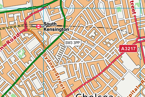 SW3 3PP map - OS VectorMap District (Ordnance Survey)