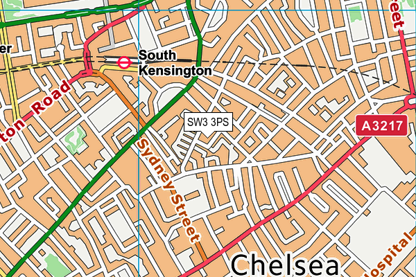 SW3 3PS map - OS VectorMap District (Ordnance Survey)