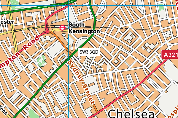 SW3 3QD map - OS VectorMap District (Ordnance Survey)