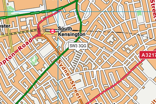 SW3 3QG map - OS VectorMap District (Ordnance Survey)