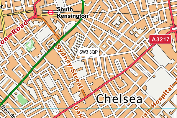 SW3 3QP map - OS VectorMap District (Ordnance Survey)