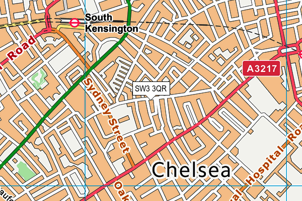 SW3 3QR map - OS VectorMap District (Ordnance Survey)