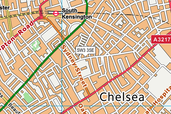 SW3 3SE map - OS VectorMap District (Ordnance Survey)