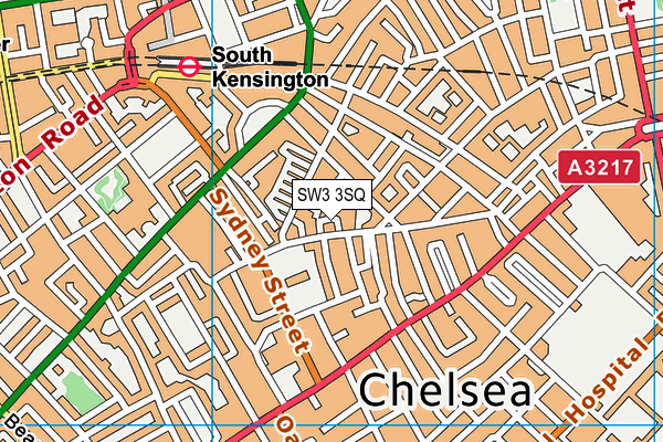 SW3 3SQ map - OS VectorMap District (Ordnance Survey)