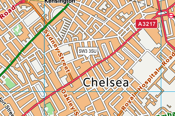 SW3 3SU map - OS VectorMap District (Ordnance Survey)