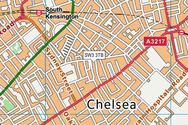 SW3 3TB map - OS VectorMap District (Ordnance Survey)