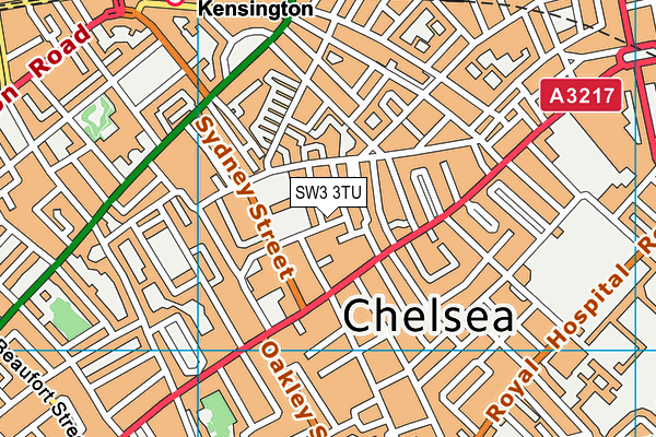 SW3 3TU map - OS VectorMap District (Ordnance Survey)