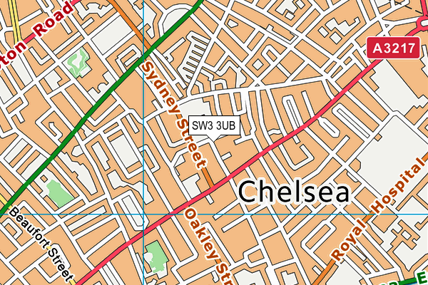 SW3 3UB map - OS VectorMap District (Ordnance Survey)