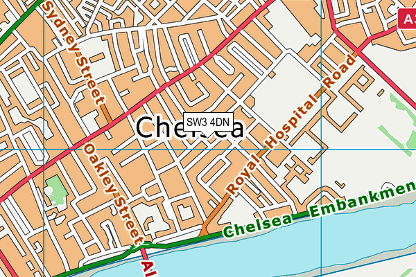 SW3 4DN map - OS VectorMap District (Ordnance Survey)