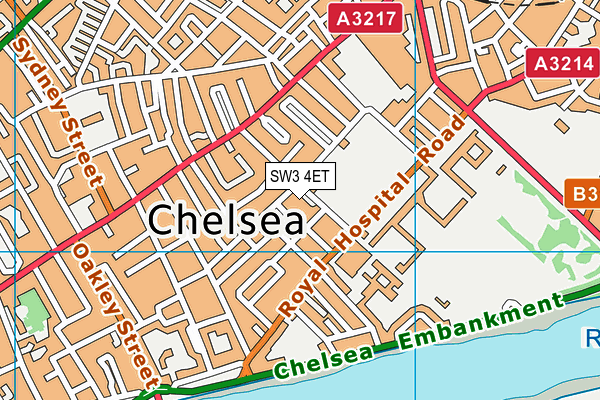 SW3 4ET map - OS VectorMap District (Ordnance Survey)