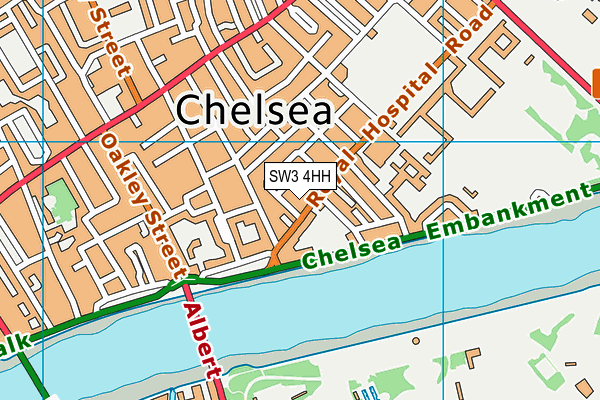 SW3 4HH map - OS VectorMap District (Ordnance Survey)