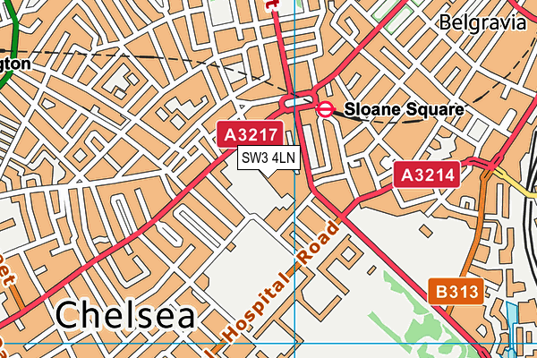 SW3 4LN map - OS VectorMap District (Ordnance Survey)