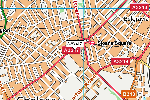 SW3 4LZ map - OS VectorMap District (Ordnance Survey)