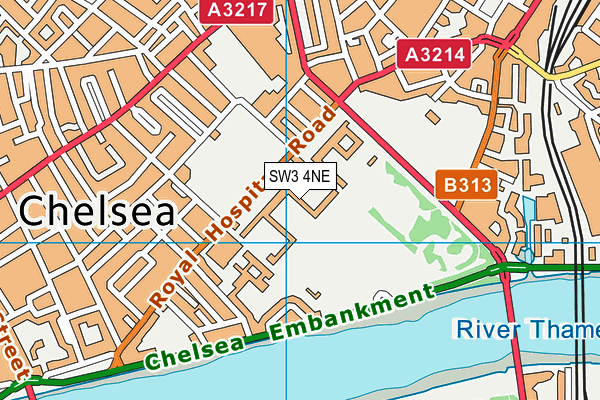 SW3 4NE map - OS VectorMap District (Ordnance Survey)