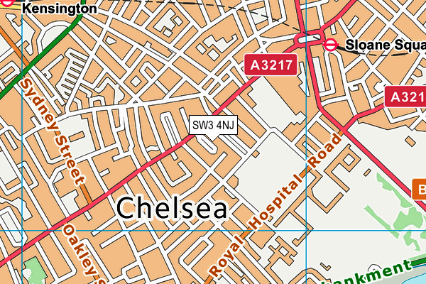 SW3 4NJ map - OS VectorMap District (Ordnance Survey)