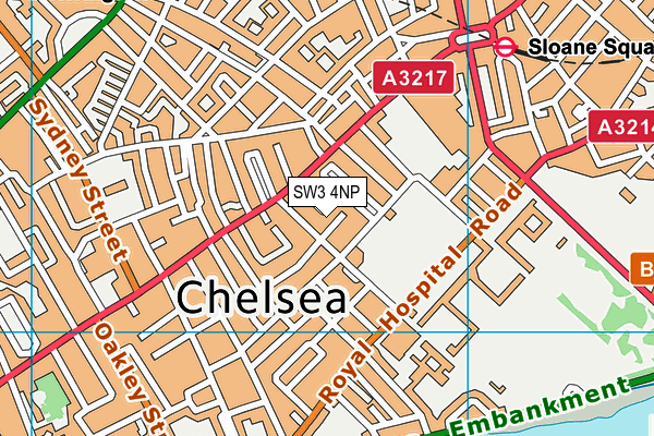 SW3 4NP map - OS VectorMap District (Ordnance Survey)