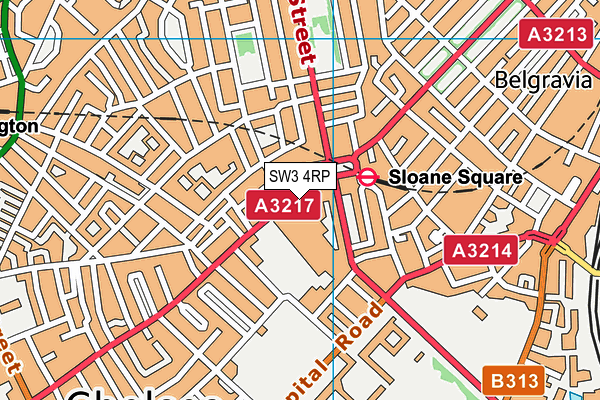 SW3 4RP map - OS VectorMap District (Ordnance Survey)