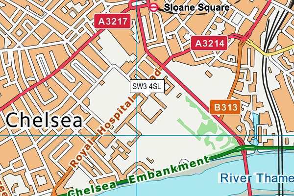 SW3 4SL map - OS VectorMap District (Ordnance Survey)