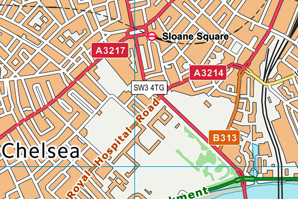 SW3 4TG map - OS VectorMap District (Ordnance Survey)