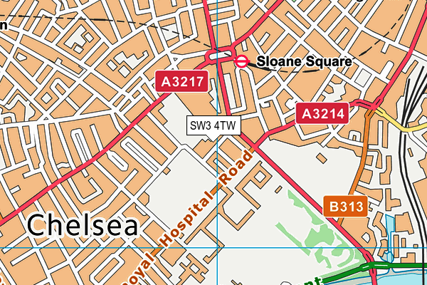 SW3 4TW map - OS VectorMap District (Ordnance Survey)