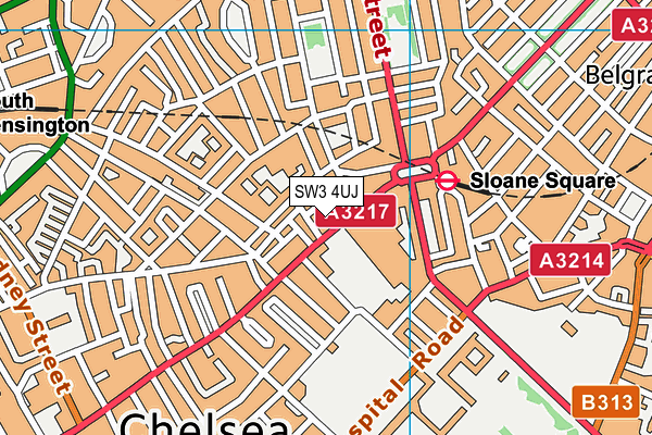 SW3 4UJ map - OS VectorMap District (Ordnance Survey)