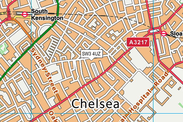SW3 4UZ map - OS VectorMap District (Ordnance Survey)