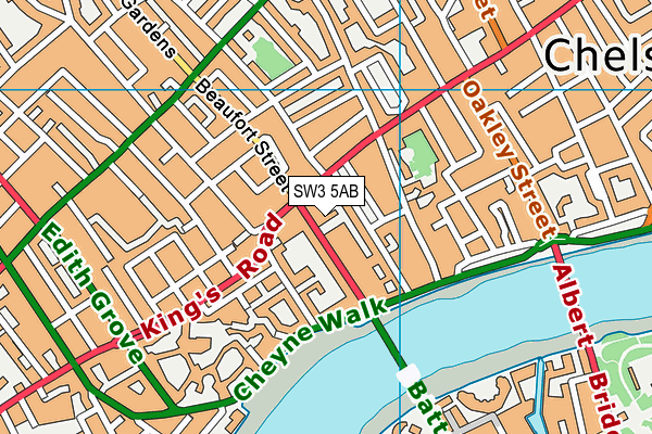 SW3 5AB map - OS VectorMap District (Ordnance Survey)