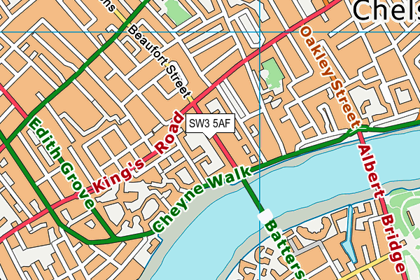 SW3 5AF map - OS VectorMap District (Ordnance Survey)