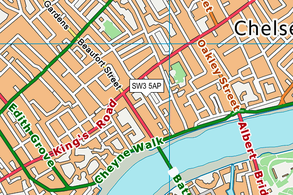 SW3 5AP map - OS VectorMap District (Ordnance Survey)