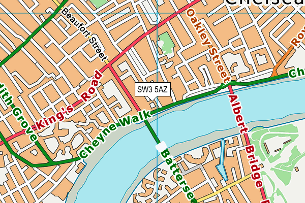 SW3 5AZ map - OS VectorMap District (Ordnance Survey)