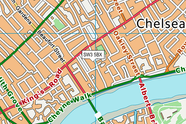 SW3 5BX map - OS VectorMap District (Ordnance Survey)