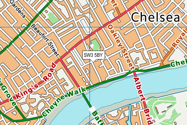 SW3 5BY map - OS VectorMap District (Ordnance Survey)