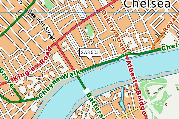 SW3 5DJ map - OS VectorMap District (Ordnance Survey)