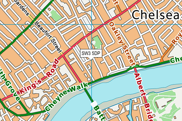 SW3 5DP map - OS VectorMap District (Ordnance Survey)