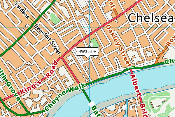 SW3 5DR map - OS VectorMap District (Ordnance Survey)