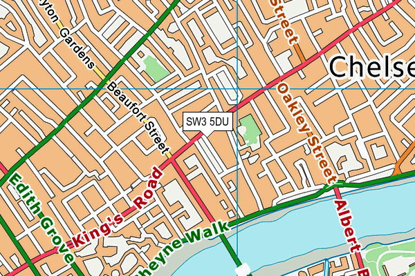 SW3 5DU map - OS VectorMap District (Ordnance Survey)