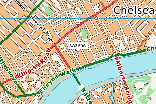 SW3 5DW map - OS VectorMap District (Ordnance Survey)