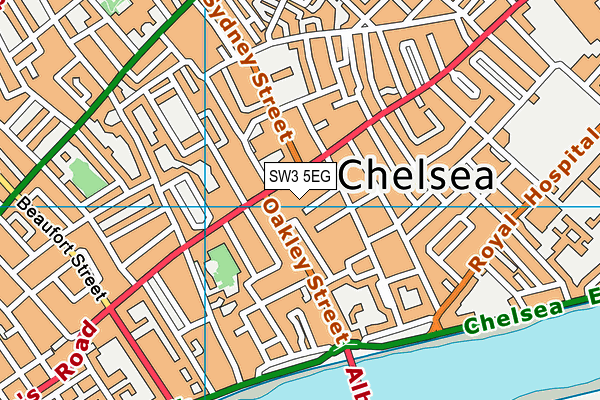 SW3 5EG map - OS VectorMap District (Ordnance Survey)