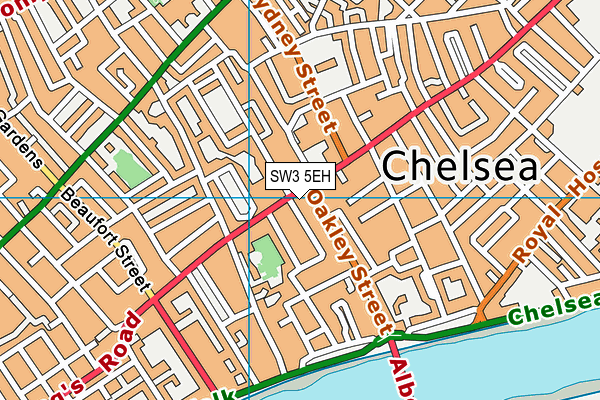 SW3 5EH map - OS VectorMap District (Ordnance Survey)